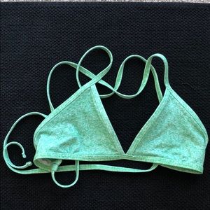 Jolyn triangle top heathered green medium